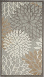 3' X 5' Natural Floral Non Skid Indoor Outdoor Area Rug - Homeroots - Flyclothing LLC