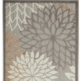 3' X 5' Natural Floral Non Skid Indoor Outdoor Area Rug - Homeroots - Flyclothing LLC