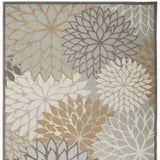 10' X 13' Natural Floral Non Skid Indoor Outdoor Area Rug - Homeroots - Flyclothing LLC