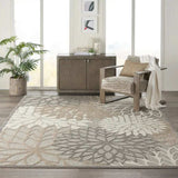 10' X 13' Natural Floral Non Skid Indoor Outdoor Area Rug - Homeroots - Flyclothing LLC