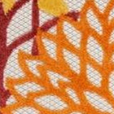 2' X 6' Red Floral Non Skid Indoor Outdoor Runner Rug - Homeroots - Flyclothing LLC