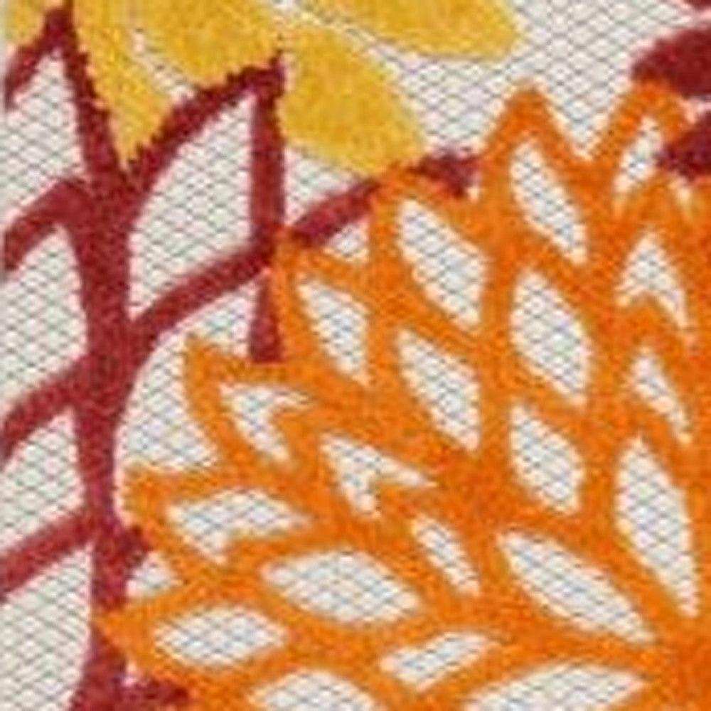 2' X 6' Red Floral Non Skid Indoor Outdoor Runner Rug - Homeroots - Flyclothing LLC