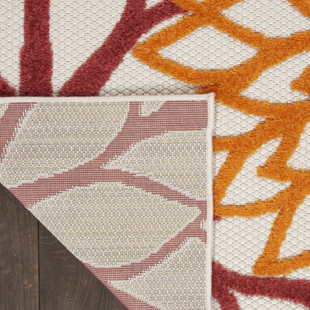 2' X 10' Red Floral Non Skid Runner Rug - Homeroots - Flyclothing LLC