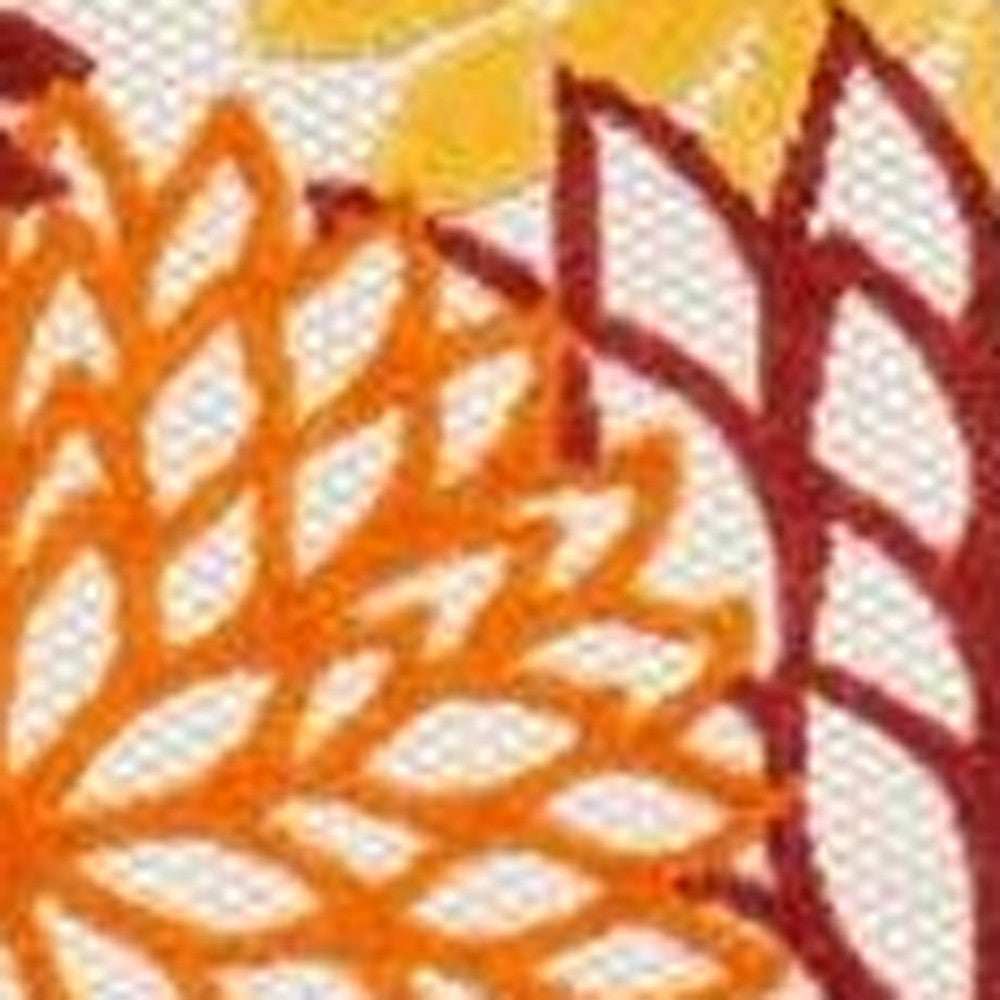 2' X 12' Red Floral Non Skid Indoor Outdoor Runner Rug - Homeroots - Flyclothing LLC