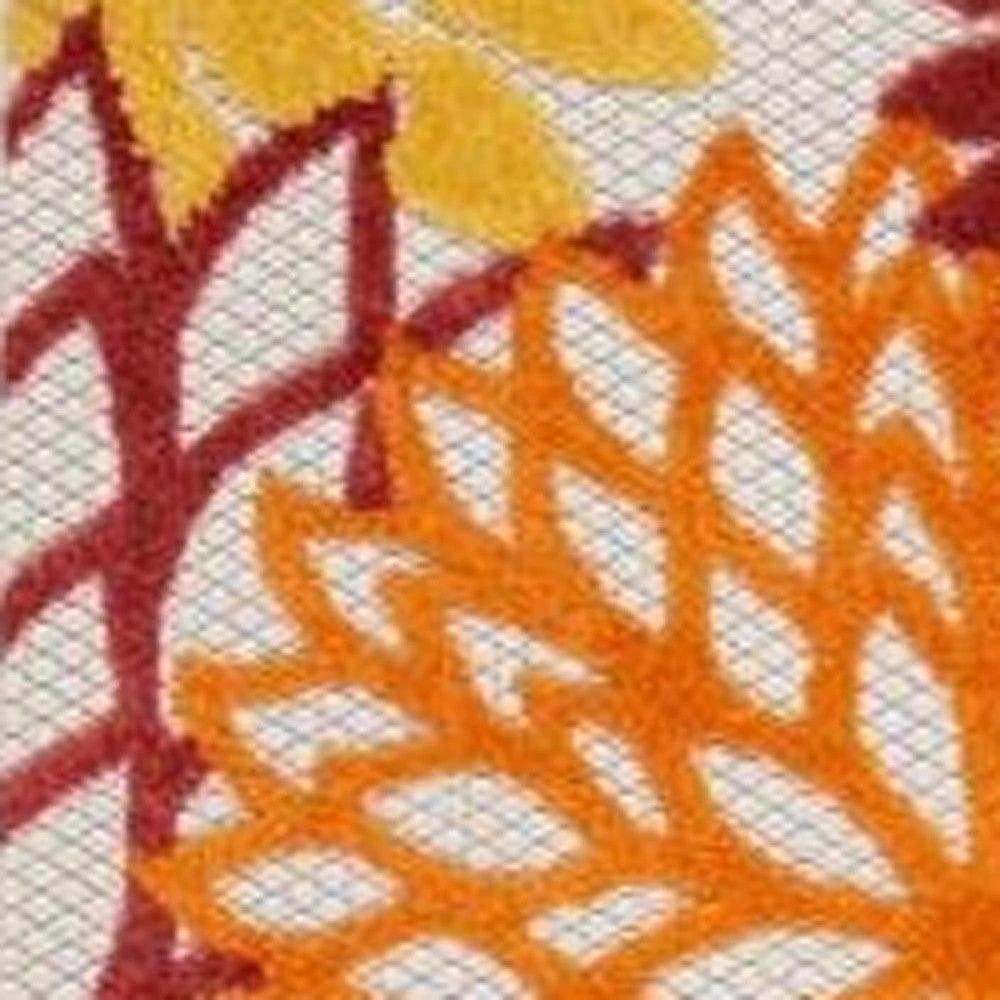 2' X 8' Red Floral Non Skid Indoor Outdoor Runner Rug - Homeroots - Flyclothing LLC