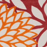 9' X 12' Red Floral Non Skid Indoor Outdoor Area Rug - Homeroots - Flyclothing LLC