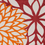 10' X 13' Red Floral Non Skid Indoor Outdoor Area Rug - Homeroots - Flyclothing LLC