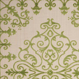 10' X 13' Green Damask Non Skid Indoor Outdoor Area Rug - Homeroots - Flyclothing LLC