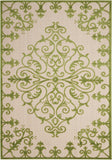 10' X 13' Green Damask Non Skid Indoor Outdoor Area Rug - Homeroots - Flyclothing LLC