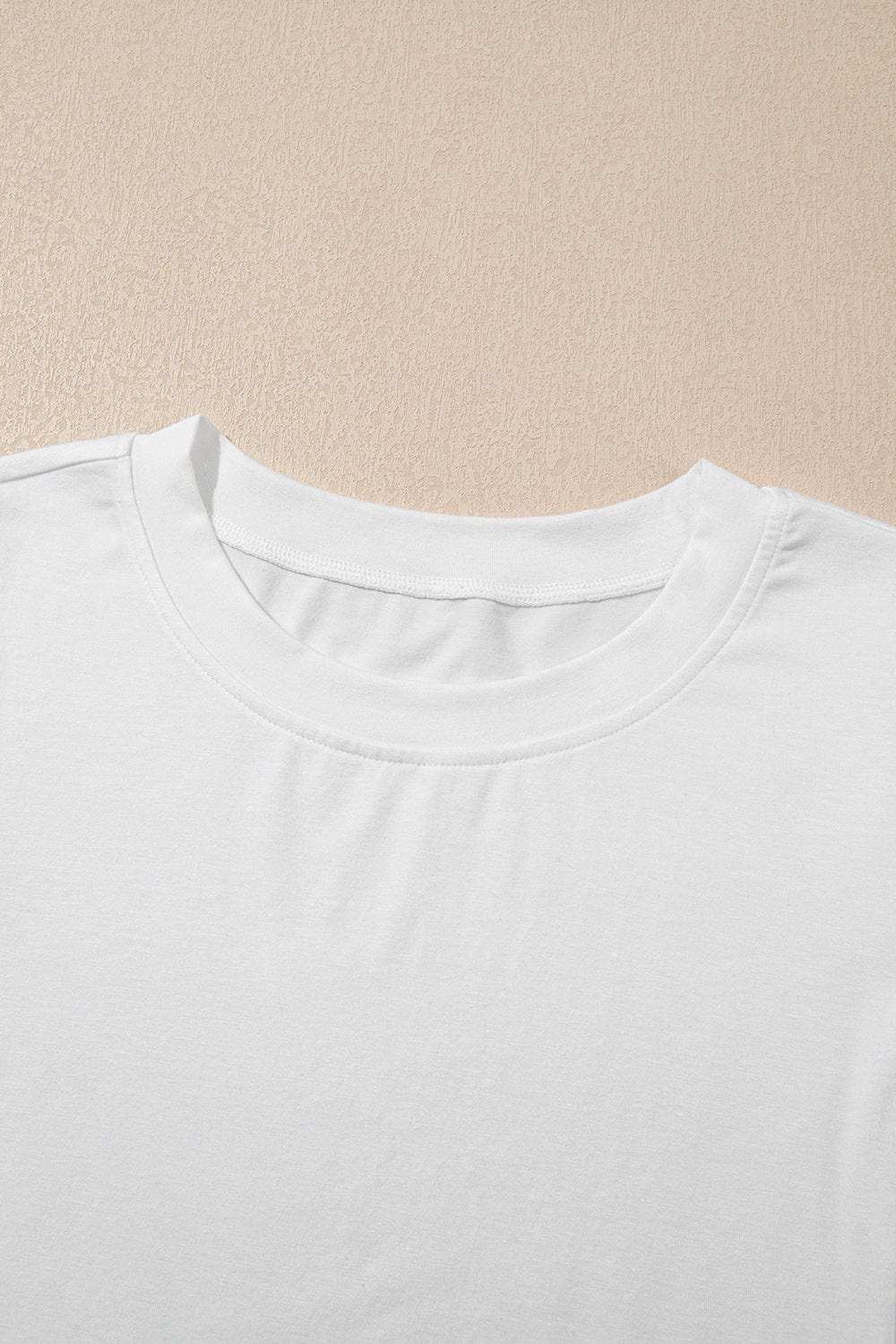 Hollow Out Embroidered Short Sleeve Round Neck Top - Trendsi - Flyclothing LLC