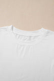 Hollow Out Embroidered Short Sleeve Round Neck Top - Trendsi - Flyclothing LLC
