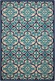 10' X 13' Navy Ikat Non Skid Indoor Outdoor Area Rug - Homeroots - Flyclothing LLC
