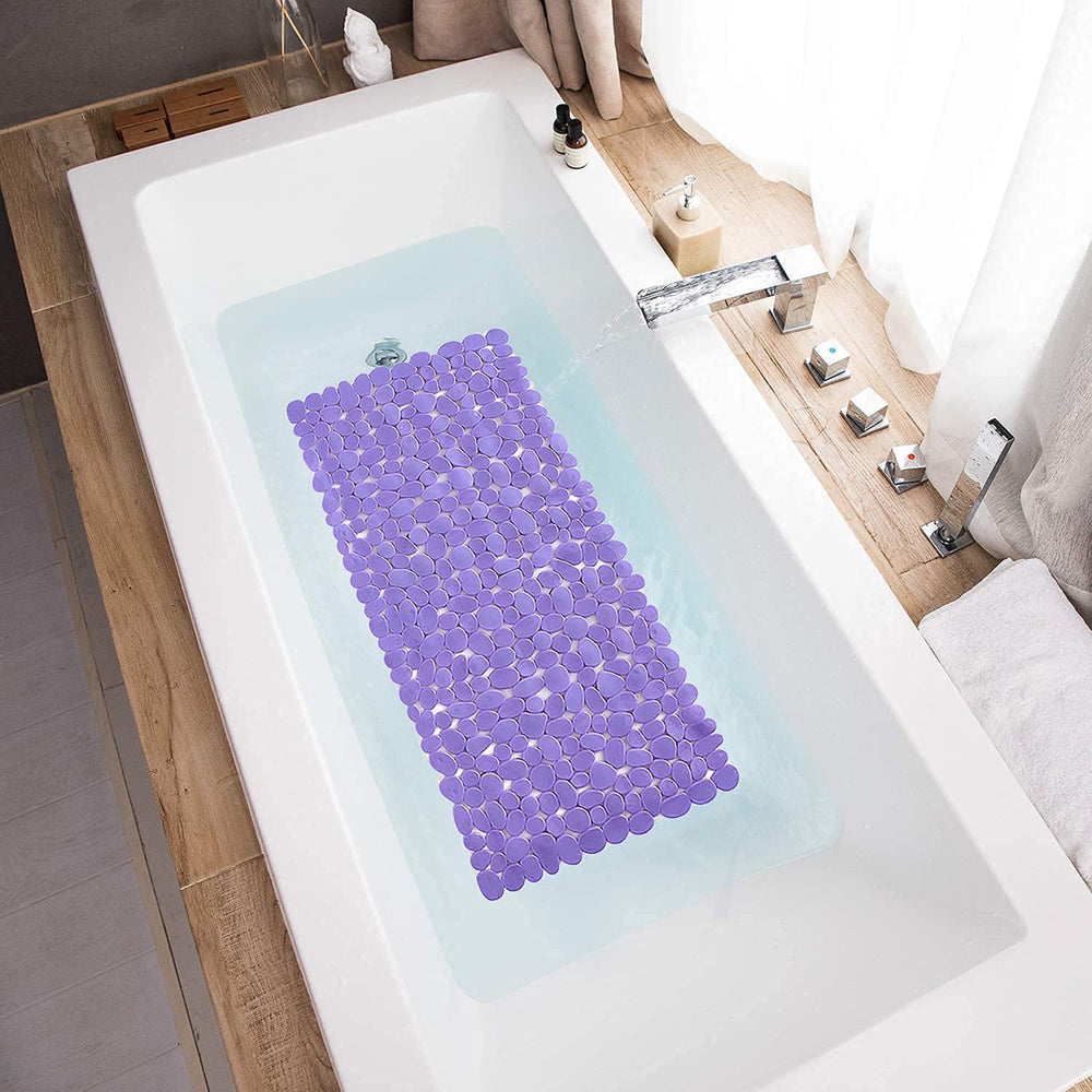 35" Purple Spa Pebbles Non Slip Bathtub Mat - Homeroots - Flyclothing LLC