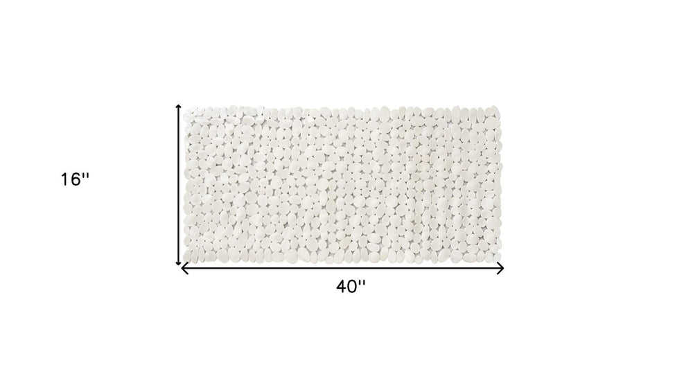 35" Beige Spa Pebbles Non Slip Bathtub Mat - Homeroots - Flyclothing LLC