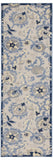 2' X 8' Blue And Grey Toile Non Skid Indoor Outdoor Runner Rug - Homeroots - Flyclothing LLC