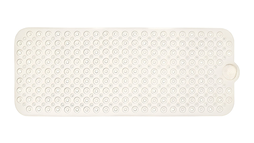40" Ivory Beige Bubbles Non Slip Bath Mat - Homeroots - Flyclothing LLC