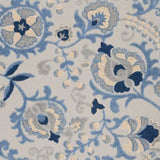 4' X 6' Blue And Grey Toile Non Skid Indoor Outdoor Area Rug - Homeroots - Flyclothing LLC