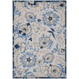 9' X 12' Blue And Grey Toile Non Skid Indoor Outdoor Area Rug - Homeroots - Flyclothing LLC