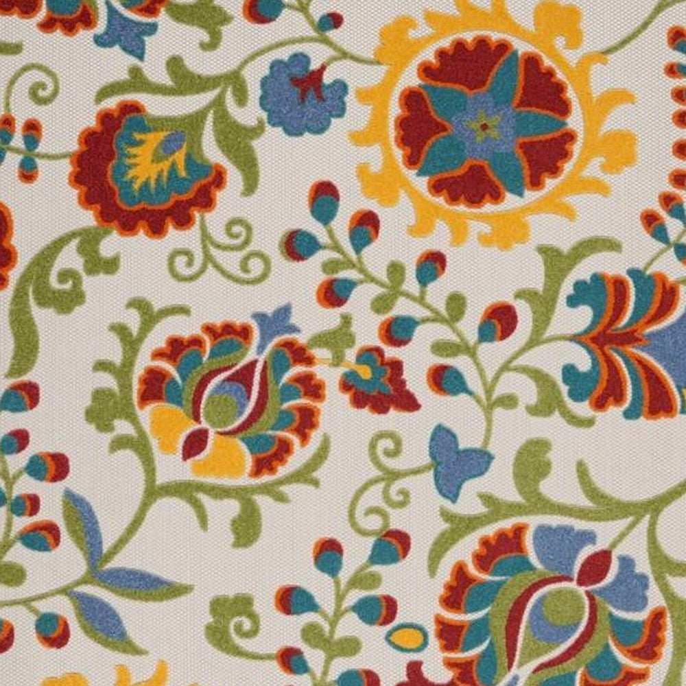 12' X 15' Ivory Toile Non Skid Indoor Outdoor Area Rug - Homeroots - Flyclothing LLC