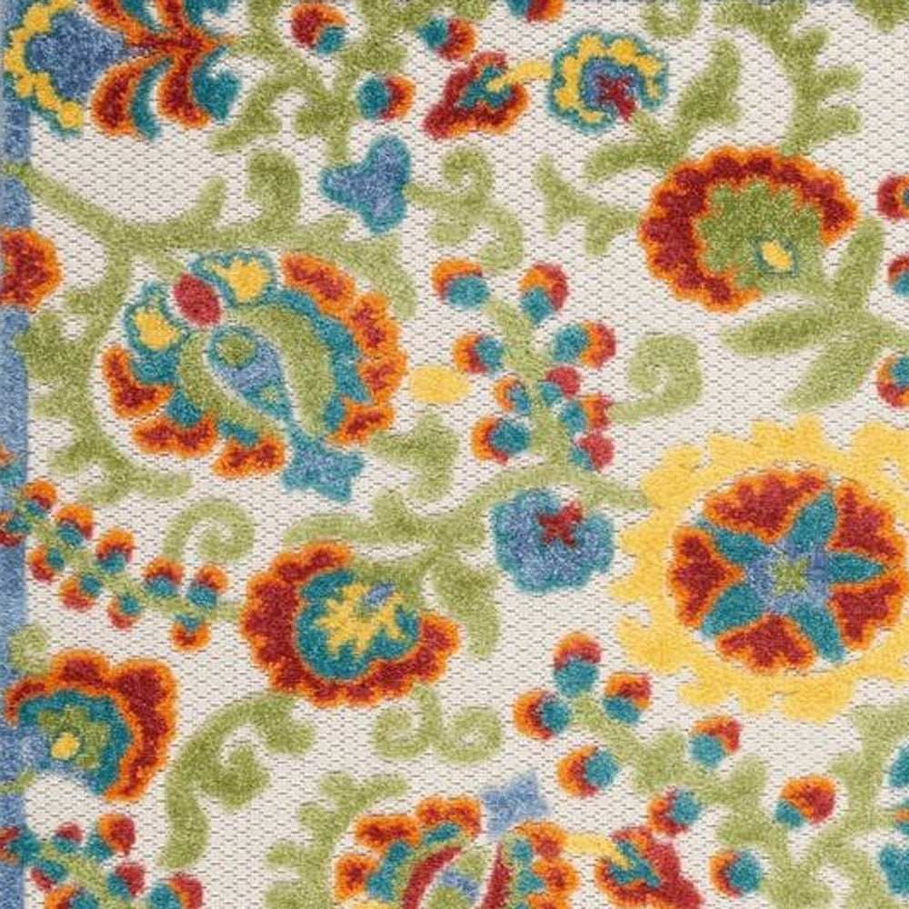 3' X 4' Ivory Toile Non Skid Indoor Outdoor Area Rug - Homeroots - Flyclothing LLC