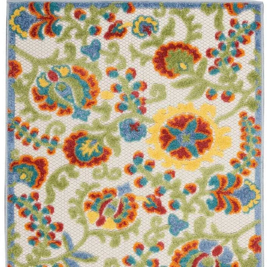 3' X 4' Ivory Toile Non Skid Indoor Outdoor Area Rug - Homeroots - Flyclothing LLC