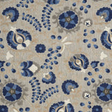 10' X 13' Natural And Blue Toile Non Skid Indoor Outdoor Area Rug - Homeroots - Flyclothing LLC