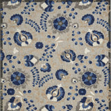 10' X 13' Natural And Blue Toile Non Skid Indoor Outdoor Area Rug - Homeroots - Flyclothing LLC
