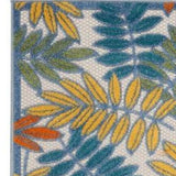 2' X 8' Ivory Floral Non Skid Indoor Outdoor Runner Rug - Homeroots - Flyclothing LLC