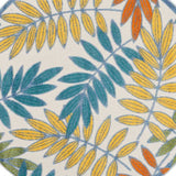 5' X 5' Ivory Round Floral Non Skid Indoor Outdoor Area Rug - Homeroots - Flyclothing LLC