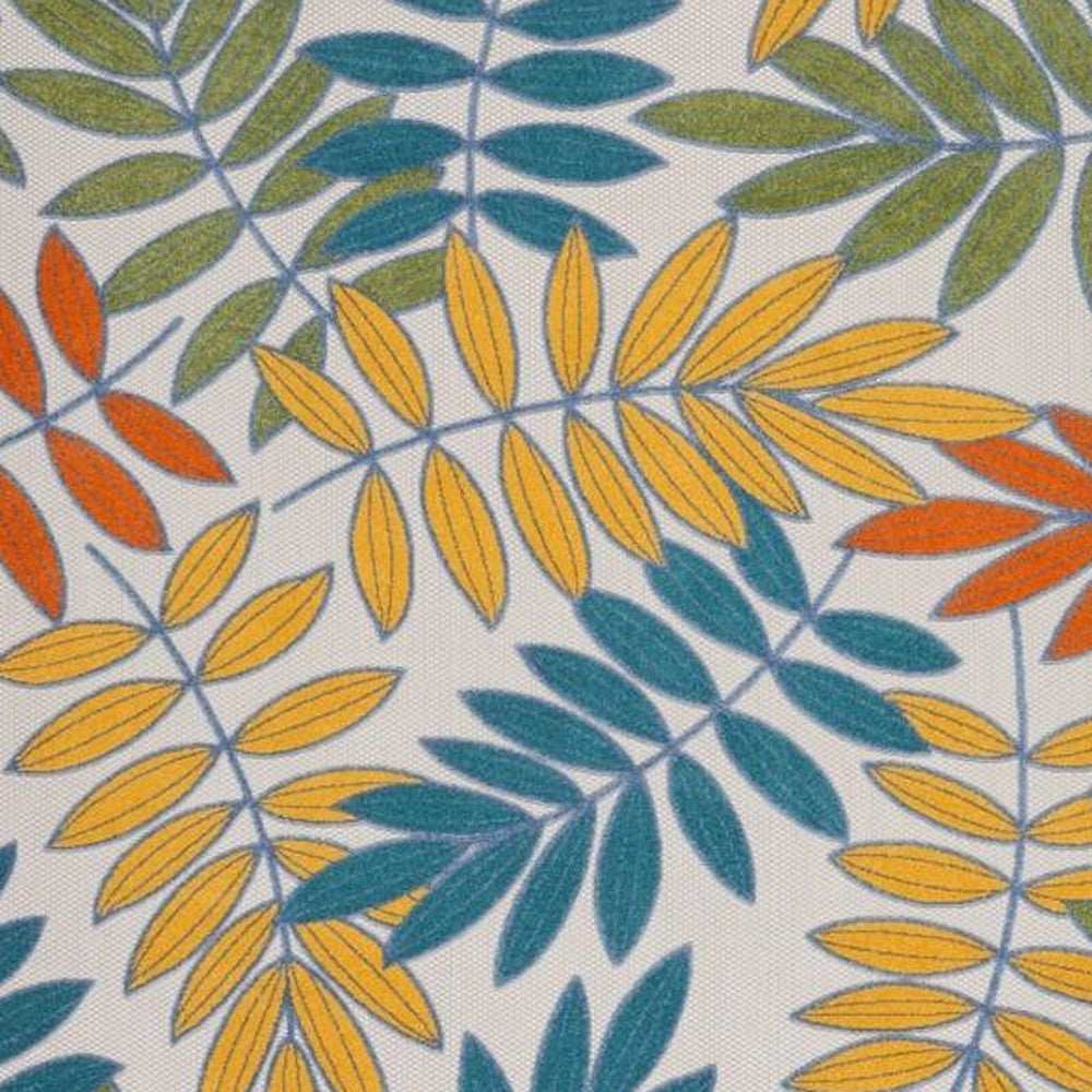 8' X 11' Ivory Floral Non Skid Indoor Outdoor Area Rug - Homeroots - Flyclothing LLC