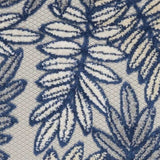 2' X 8' Ivory And Navy Floral Non Skid Indoor Outdoor Runner Rug - Homeroots - Flyclothing LLC