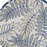 8' X 8' Ivory And Navy Round Floral Non Skid Indoor Outdoor Area Rug - Homeroots - Flyclothing LLC