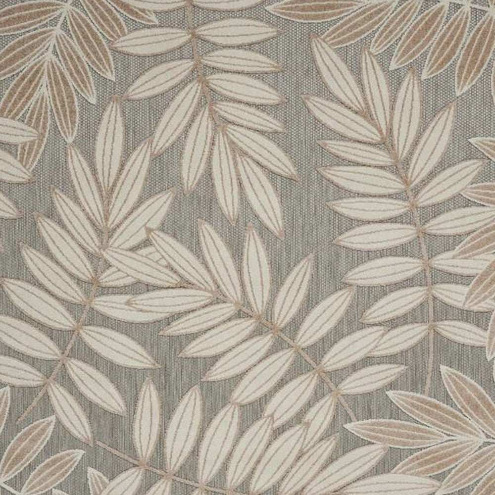 10' X 13' Natural Floral Non Skid Indoor Outdoor Area Rug - Homeroots - Flyclothing LLC