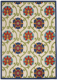 10' X 13' Blue Floral Non Skid Indoor Outdoor Area Rug - Homeroots - Flyclothing LLC