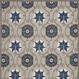10' X 13' Grey And Blue Floral Non Skid Indoor Outdoor Area Rug - Homeroots - Flyclothing LLC