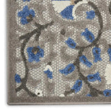 10' X 13' Grey Floral Non Skid Indoor Outdoor Area Rug - Homeroots - Flyclothing LLC