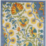 2' X 6' Blue Yellow And White Toile Non Skid Indoor Outdoor Runner Rug - Homeroots - Flyclothing LLC