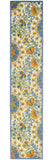 2' X 10' Yellow And Teal Toile Non Skid Indoor Outdoor Runner Rug - Homeroots - Flyclothing LLC