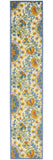 2' X 12' Blue Yellow And White Toile Non Skid Indoor Outdoor Runner Rug - Homeroots - Flyclothing LLC