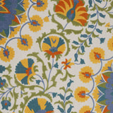 10' X 13' Blue Yellow And White Toile Non Skid Indoor Outdoor Area Rug - Homeroots - Flyclothing LLC