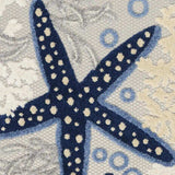 2' X 10' Blue And Grey Animal Print Non Skid Runner Rug - Homeroots - Flyclothing LLC