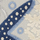 3' X 4' Blue And Grey Animal Print Non Skid Indoor Outdoor Area Rug - Homeroots - Flyclothing LLC