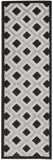 2' X 6' Black And White Gingham Non Skid Indoor Outdoor Runner Rug - Homeroots - Flyclothing LLC