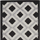 2' X 8' Black And White Gingham Non Skid Indoor Outdoor Runner Rug - Homeroots - Flyclothing LLC