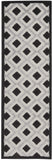 2' X 8' Black And White Gingham Non Skid Indoor Outdoor Runner Rug - Homeroots - Flyclothing LLC