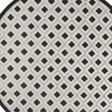 8' X 8' Black And White Round Gingham Non Skid Indoor Outdoor Area Rug - Homeroots - Flyclothing LLC