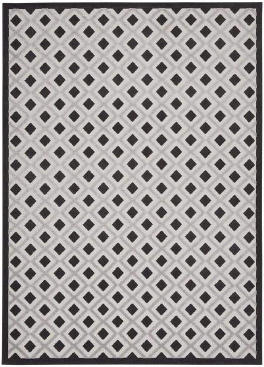 10' X 13' Black And White Gingham Non Skid Indoor Outdoor Area Rug - Homeroots - Flyclothing LLC