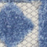 2' X 10' Blue And Grey Gingham Non Skid Indoor Outdoor Runner Rug - Homeroots - Flyclothing LLC