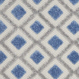 2' X 10' Blue And Grey Gingham Non Skid Indoor Outdoor Runner Rug - Homeroots - Flyclothing LLC