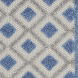 2' X 8' Blue And Grey Gingham Non Skid Indoor Outdoor Runner Rug - Homeroots - Flyclothing LLC